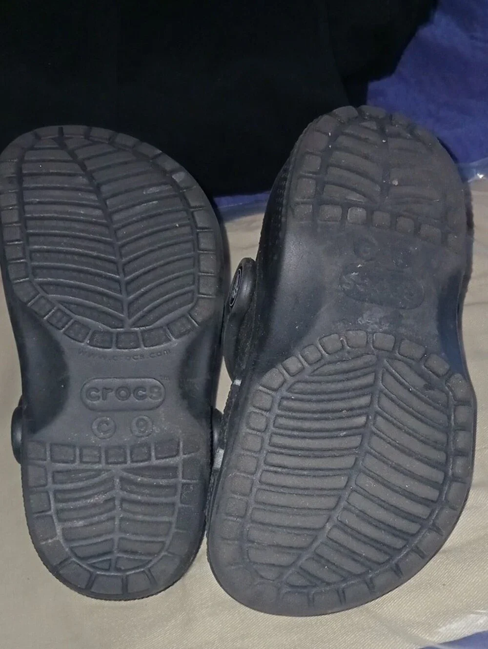 CROCS Kids Black Slip-On Clog Shoes